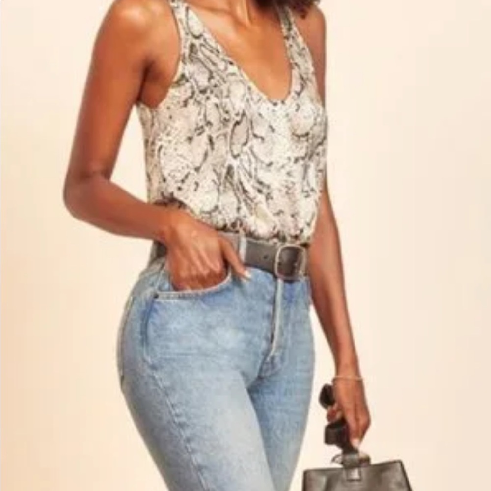 Reformation silk snake print tank - Picture 3 of 3